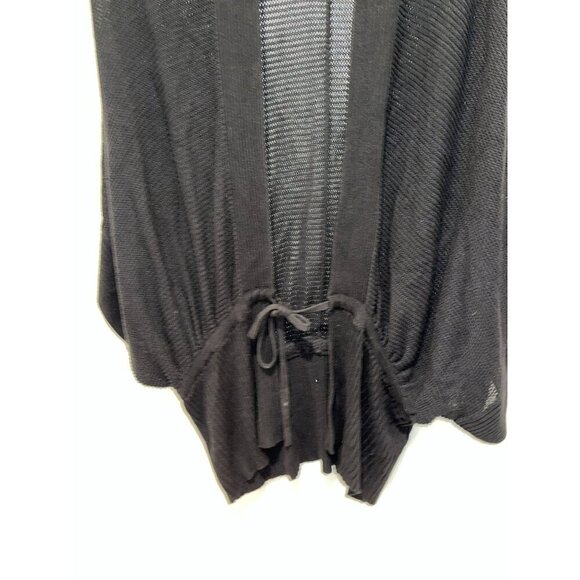 Trina Turk Los Angeles Black Open Knit Cardigan Womens size Large - Picture 3 of 9